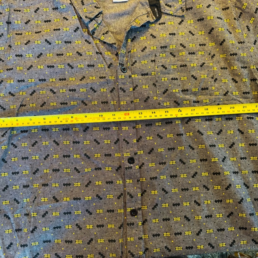 BATMAN XL short-sleeved button down shirt 100% cotton - Picture 4 of 7